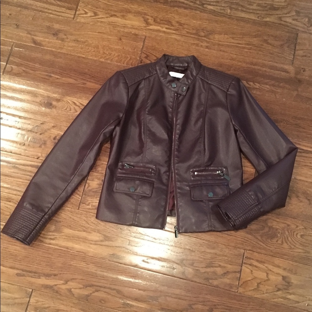 New York & Co Faux Leather Moto Jacket